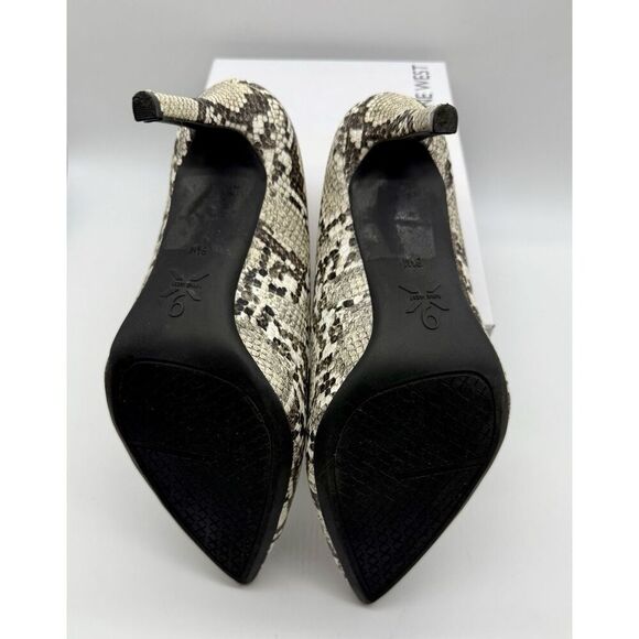 Nine West Stiletto Pumps Faux Snake Skin Ivory Multi Women’s Size 8.5 With Box - Picture 6 of 8
